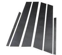 Yurefax Lot de 6 garnitures couverture montant fenêtre porte voiture, for VW, Lamando 2015-2023, A-Noir Garniture de pare-brise automobile(BLACK B-carbon Fiber Look)