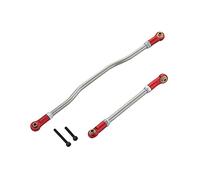 Yurefax Maillons de Direction réglables, Embout de Tige en métal, 2 pièces, 1/10 RC, Voiture sur chenilles axiale Capra 1.9, Buggy de Piste illimité RTR et Kit Biellette de Bras de Suspension(Rot)