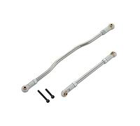 Yurefax Maillons de Direction réglables, Embout Tige en métal, 2 pièces, 1/10 RC, Voiture sur chenilles axiale Capra 1.9, Buggy Piste illimité RTR et Kit Lien de Suspension(Silver)