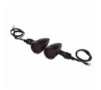 Yurefax Mini clignotant à balle for motos, 10 Mm, 12V, feu stop, for Harley, Road King Sportster Chopper Bobber Cafe Racer universel Clignotants pour moto(Schwarz)