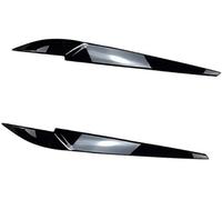 Yurefax Paire de garnitures paupières phare, autocollant couverture, décoration sourcils, for, X5 F15 X6 F16 2014 2015 2016 2017 2018, noir brillant Paupière de phare