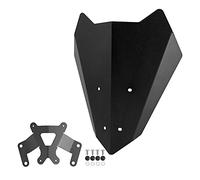 Yurefax Pare-Brise en Aluminium, visière, déflecteur de Vent avec Support, Accessoires, for Yamaha, MT-15 2019 2020 Pare-Brise de Moto(Schwarz)