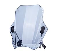 Yurefax Pare-Brise Moto Universel, for BMW, G310R R1150R R1200R F800S F800ST F650GS CB500X NC700X NC750X vélo Scooter électrique Pare-Brise de Moto(Transparent Gray)