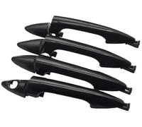 Yurefax Poignée de porte latérale voiture, pour Hyundai, pour Accent 2012-2017 1 ensemble extérieur noir Capuchon extérieur de couvercle de poignée de porte de voiture(BLACK Set)