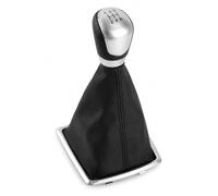 Yurefax Pommeau de levier de vitesse à 5 vitesses avec couvercle de coffre pour Ford Focus MK2 2005-2014 manuel Noir