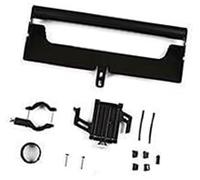 Yurefax Pour Defender 2004-2018 Console centrale support de téléphone portable en aluminium navigation garniture couverture bande décoration latérale Support latéral du montant C(BLACK u200ESty)