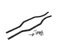Yurefax Rails de Cadre de châssis en Acier Inoxydable, Poutre métallique de Voiture RC 1/10 RC Chenille, for Axial, for SCX10 II AX90046 RC pièce de Voiture d'escalade Biellette de Bras de Suspension