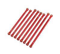 Yurefax Tige de Liaison en Alliage d'aluminium for Voiture RC, empattement de 313mm, Chenille 1/10 RC, for Axial, for SCX10 RGT 86100, 8 pièces/lot Biellette de Bras de Suspension