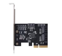 Yurhuit Convertisseur 5 ports SATA III PCIE X4 vers SATA 3.0 PCI convertisseur ordinateur disque dur SATA carte d'extension adaptateur JMB585 Chip