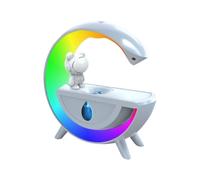 Yurhuit Humidificateur d'air Anti-Gravité Humidificateur Ultrasonique à Lumière RVB de 350 ML avec Haut-Parleur Bluetooth 5.0 pour Le Bureau à Domicile