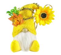 Yurhuit Peluche de GNOME Tournesol, Ornements de Vacances de Gnomes de et D'Été de Tournesol, Décorations de Plateau à Plusieurs Niveaux D'Étagère Faites à la Main de Cadeau B