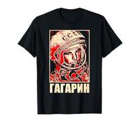 Yuri Gagarin Astronaute Cosmonaute Soviétique Union Space Cyrillique T-Shirt