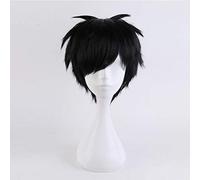Yuri Katsuki Yuri Perruque courte noire de cosplay pour homme Résistante à la chaleur Cheveux d'anime Synthétique Slicked-back Costume Perruques + perruque noire 1 [Couleur : perruque noire 1]