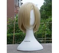 Yuri!!! on Ice Yuri Plisetsky Yurio Cosplay Wigs Short Light Blonde Heat Resistant Synthetic Hair Wig + Wig Cap