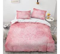 YURKO Polyester Coton Housse De Couette 240 X 220 Boheme Bohème Pas De Repassage Housse De Couette 220 X 240 Cm avec 2 Taies d'oreiller 65X65Cm