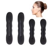 Yurleer Lot de 4 accessoires de coiffure pour chignon - Éponge magique - Accessoire de coiffure pour fille