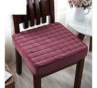 YURO Coussin rehausseur épais pour fauteuils roulants, mousse à mémoire de forme pour personnes âgées - En peluche douce et antidérapante - 50 x 50 cm - Bordeaux