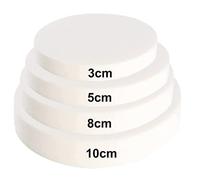 YURO Coussin rond en mousse haute densité pour ottoman, tabouret, banc, terrasse, têtes de lit, bricolage, canapé, chaise, épaisseur 3 cm/5 cm/8 cm/10 cm