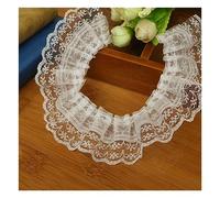 Yurosiay Bordure en dentelle plissée en organza - Largeur : 4,5 cm - Longueur : 5 m