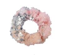 Yurosiay Chouchou à Paillettes - Élastique à Cheveux Multicolore Sirène - Mode Queue de Cheval Scintillante - Accessoires pour Filles - Rose