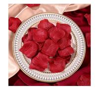 Yurosiay Lot de 1200 pétales de rose artificiels romantiques pour mariage, Saint-Valentin, anniversaire, vin rouge