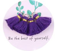 Yurosiay Lot de 30 mini pompons - Charms colorés - Petits pendentifs en pompon avec franges et pompons pour bricolage - Artisanat DIY - Bijoux - Création de boucles d'oreilles, bracelets, porte-clés