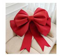 Yurosiay Nœuds Géants DIY Super Grands Nœuds Décoratifs Nœuds de Décoration Grands Nœuds Pendentifs Nœuds Géants pour Mariage, Voiture, Noël, Décoration Géante pour Fête, Maison, Vin Rouge, 75 cm