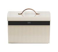 Yurosuis Boîte De Rangement Verrouillable - Grande Boîte de Rangement avec Serrure à Code - Organisateur Bijoux Double Couche Pour Argent Documents Effets Personnels Bureau Maison Voyage