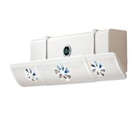 Yurosuis Déflecteur de climatisation - Design triple ventilateur - Conducteur d'air pour industriel, appartement, fenêtre, salon, camping