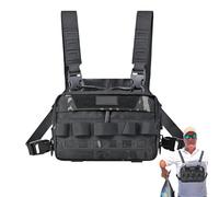 Yurosuis Fischer Sac de poitrine - Sangle de poitrine sport | Rangement d'appâts Jogging Sac à bandoulière léger Unisexe pour vélo, entraînement, chasse, camping, randonnée, Noir , voir description