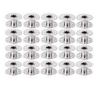 Yurosuis Lot de 20 bobines en métal avec boîte de rangement - Pièces de rechange pour machines à coudre - Pour designers, couturiers, professionnels, débutants, femmes, hommes, mères