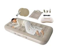 Yurosuis Matelas gonflable pour camping - Pompe électrique intégrée pour lit gonflable portable - 190 x 99 x 25 cm - Étanche - Pliable - Pour les voyages, les voyages, les voyages, les invités, le