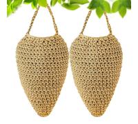 Yurosuis Nid de Guêpes Factice - Réaliste en Coton avec Crochet Suspendu | Leurre pour extérieur - pour la Cour, Le Jardin, l'-Toit, Le Patio, Le Parc, la Plage, la Maison