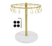 Yurosuis Organisateur Pinces à Cheveux - Organisateur de barrettes en métal | Présentoir Bijoux 16 Crochets pour Bureau Salle de Bain Chambre Commode Femme Domicile Résidence Étudiante