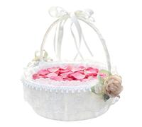 Yurosuis Panier À Fleurs | Boîte De Rangement À Poignée Pliable Pour Bacs - Petit Panier Avec Poignée - Pour Pâques, Pique-nique, Bébé, Porche, Intérieur, Cuisine, Salle de Bain, Organisation et