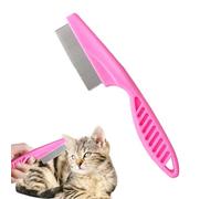 Yurosuis Peigne à puces pour chien, Brosse de nettoyage pour animaux de compagnie à poignée épaissie, Peigne à tiques, ensemble de peignes de toilettage pour chien et chat, épilateur à flotteur pour