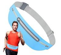 Yurosuis Sac banane - Sac banane étanche - Organiseur pour smartphone - Sac banane multifonction avec fermetures éclair - Équipement de sport pour femme, homme, adolescent, adulte, bleu, Voir