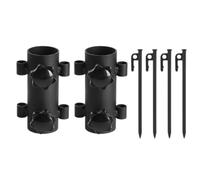 Yurosuis Support de Fixation pour Tente | Support de Barre de Tente Coupe-Vent pour | Montage Facile | Base de Support pour Parasol pour Camping, randonnée, pêche