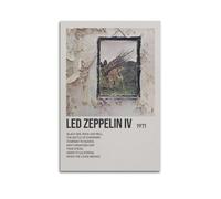 YURQWHRB Poster Led Zeppelin IV de Led Zeppelin - Impression sur toile esthétique - Style vintage - Peinture décorative pour chambres - 30 x 45 cm - Sans cadre