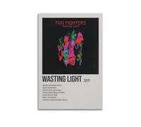 YURQWHRB Poster Wasting Light par Foo Fighters - Art mural sur toile - Couverture esthétique - Poster vintage décoratif pour chambres - 50 x 75 cm - Style sans cadre