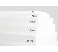 YURRO Coussins Blancs 45D Coussins d'Assise en Mousse Ferme Haute Densité,Tabouret en Mousse,Accoudoir en Mousse à Mémoire de Forme,à Découper (7cm,120x35cm)