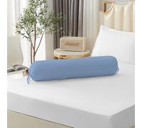 YURRO Lot de 2 taies d'oreiller bleu ciel (35 x 106 cm), polyester, microfibre de luxe, ultra doux, respirant, hypoallergénique, avec cordon de serrage, entretien facile