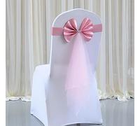 YURRO Ruban de chaise exquis avec nœuds pour banquet, fête, mariage, hôtel, événement, décoration de siège, housse de chaise de réception extensible