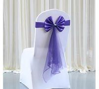 YURRO Ruban de chaise exquis avec nœuds pour banquet, fête, mariage, hôtel, événement, décoration de siège, housse de chaise de réception extensible