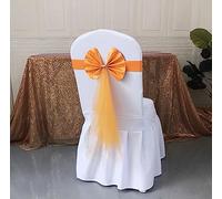 YURRO Ruban de chaise exquis avec nœuds pour banquet, fête, mariage, hôtel, événement, décoration de siège, housse de chaise de réception extensible