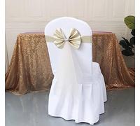 YURRO Ruban de chaise exquis avec nœuds pour banquet, fête, mariage, hôtel, événement, décoration de siège, housse de chaise de réception extensible