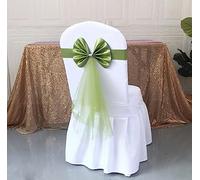 YURRO Ruban de chaise exquis avec nœuds pour banquet, fête, mariage, hôtel, événement, décoration de siège, housse de chaise de réception extensible