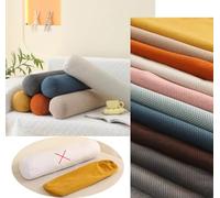 YURRO Taie d'oreiller cylindrique décorative en peluche douce pour canapé, chambre à coucher, salon - Housse uniquement, coussin complet du corps - Taie d'oreiller de soutien du bois (blanc, 20 x 80