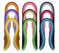 YURROAD 36 Couleurs 900 Bandes de Papier pour Quilling Set avec Longueur 39cm Largeur 3mm Bandes de Papier pour Quilling Outil à fente pour la fabrication de cartes en papier (3mm)