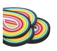 YURROAD 4 Tailles 720 Bandes de Papier pour Quilling 3mm/5mm/7mm/10mm Largeur, 54cm Longueur, 36 Couleurs, 4 Paquets